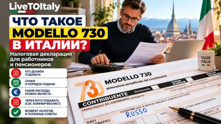 Что такое Modello 730 в Италии: налоговая декларация для работников и пенсионеров