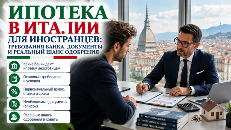 Ипотека в Италии для иностранцев: требования банка, документы и реальный шанс одобрения