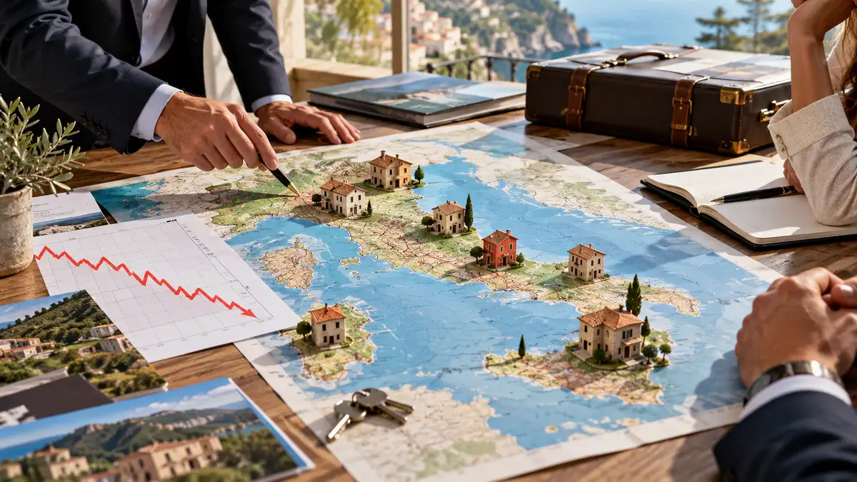 пад интереса к покупке недвижимости среди итальянцев и возможности для иностранных инвесторов
