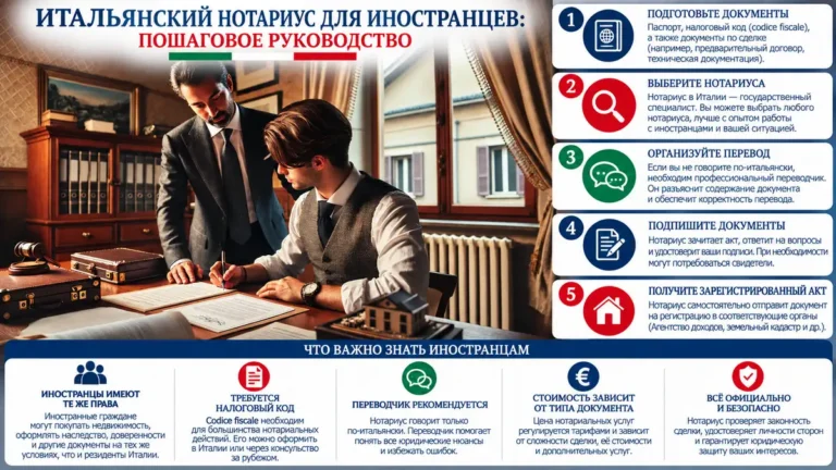 Итальянский нотариус для иностранцев: Пошаговое руководство