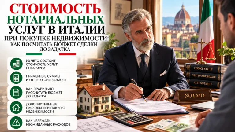 Стоимость нотариальных услуг в Италии при покупке недвижимости: как проверить смету до задатка