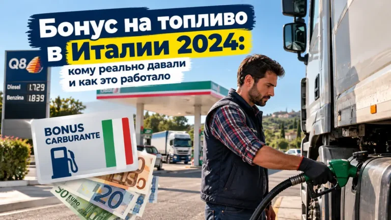 Бонус на топливо в Италии 2024: кому реально давали €200 и €500