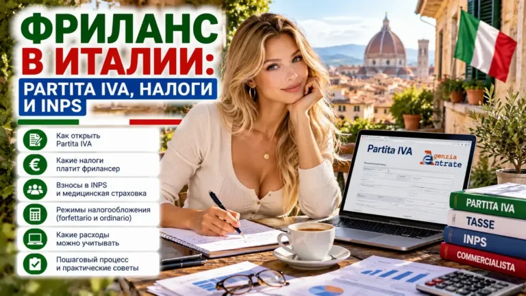 Фриланс в Италии: Partita IVA, налоги и INPS в 2026 году