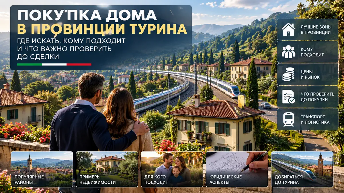 Покупка дома в провинции Турина — недвижимость в Италии, доступные районы и цены