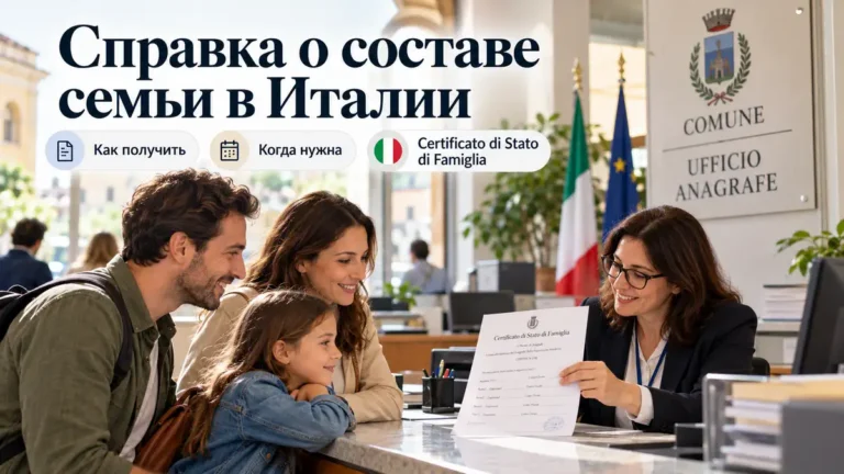 Справка о составе семьи в Италии: как получить Certificato di Stato di Famiglia и когда он нужен