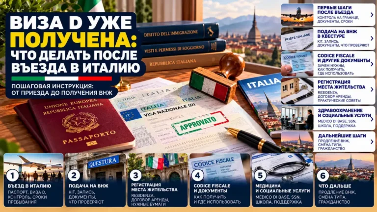 Виза D уже получена: что делать после въезда в Италию