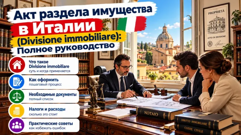 Акт раздела имущества в Италии (Divisione immobiliare): Полное руководство