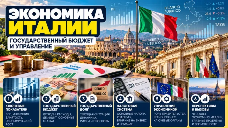 Экономика Италии: ВВП, бюджет, госдолг и ключевые отрасли