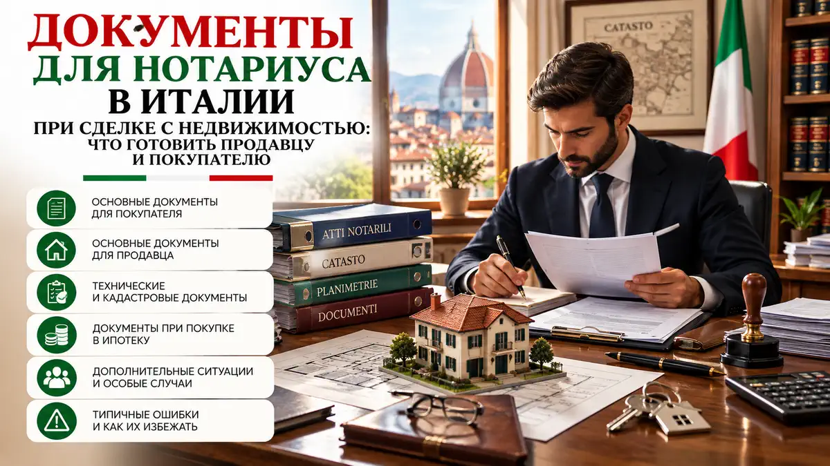 Документы для купли-продажи недвижимости в Италии: список, который запросит нотариус