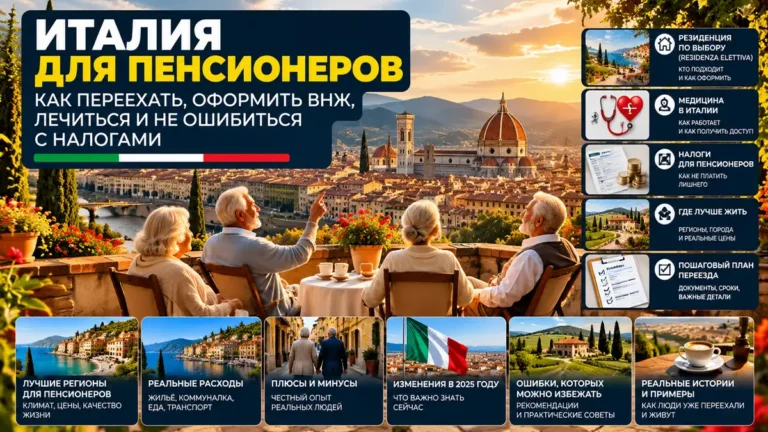 Италия для пенсионеров: где жить, медицина, расходы и повседневная жизнь