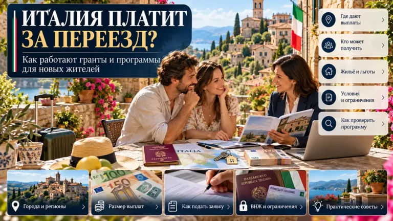 Программы переезда в Италию: где платят за переезд и как это работает
