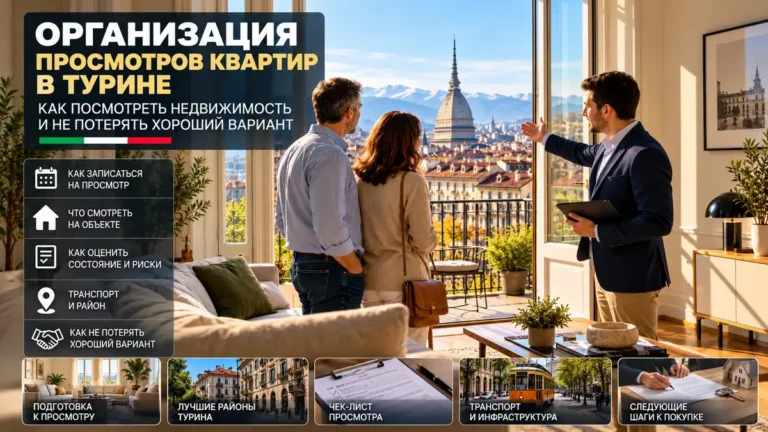 Организация просмотров квартир в Турине: как не потерять хороший вариант