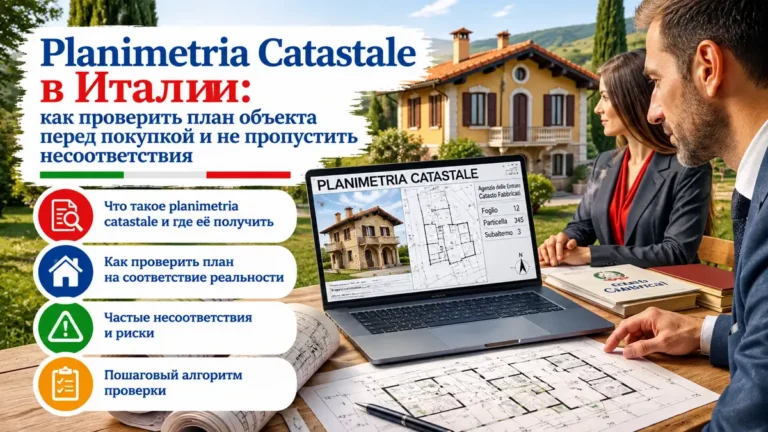 Planimetria Catastale в Италии: как проверить план объекта перед покупкой и не пропустить несоответствия