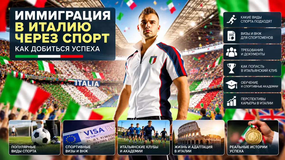 Спортсмен на фоне стадиона в Италии