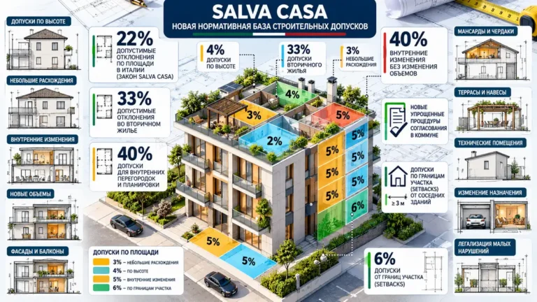 Tolleranze costruttive в Италии: когда расхождение с проектом не считается нарушением