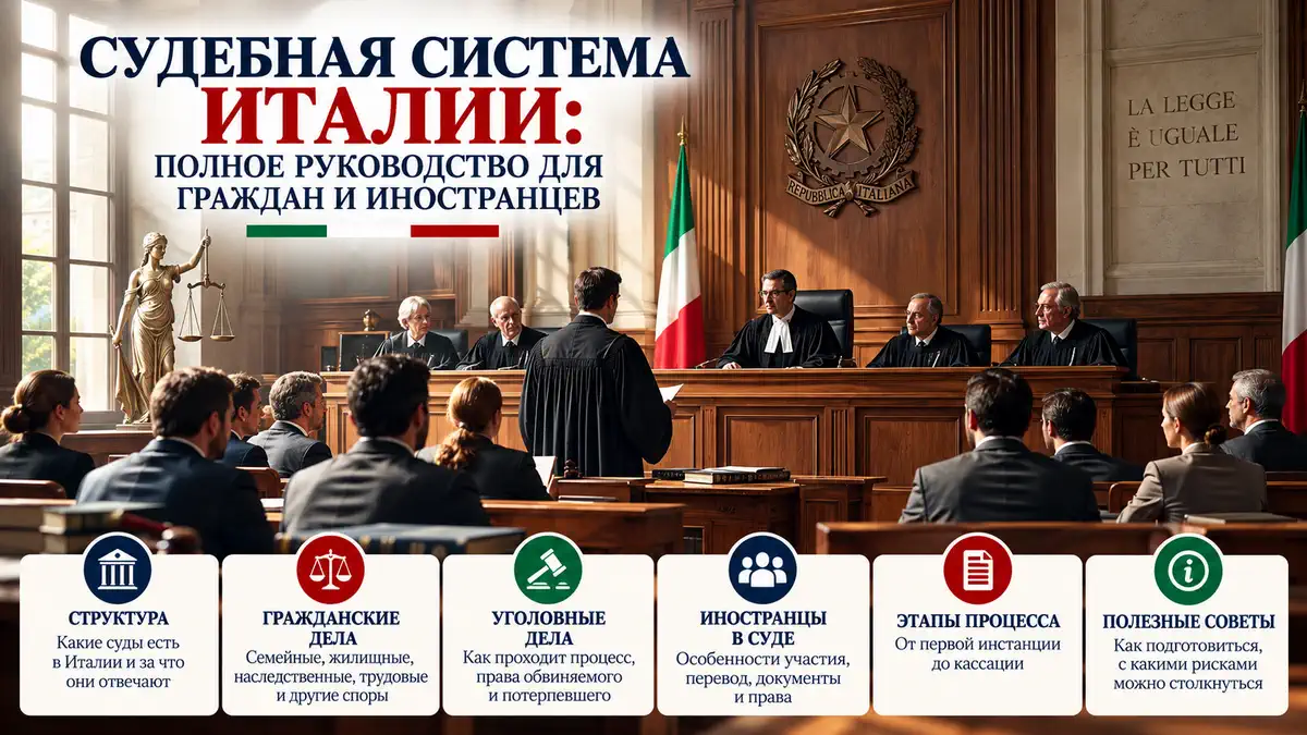 Судебная система Италии: суды, адвокаты, права граждан