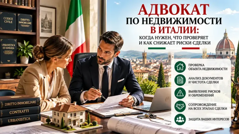 Адвокат по недвижимости в Италии: когда нужен, что проверяет и как снижает риски сделки