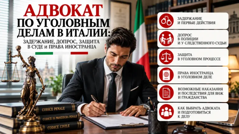 Адвокат по уголовным делам в Италии: задержание, допрос, защита в суде и права иностранца