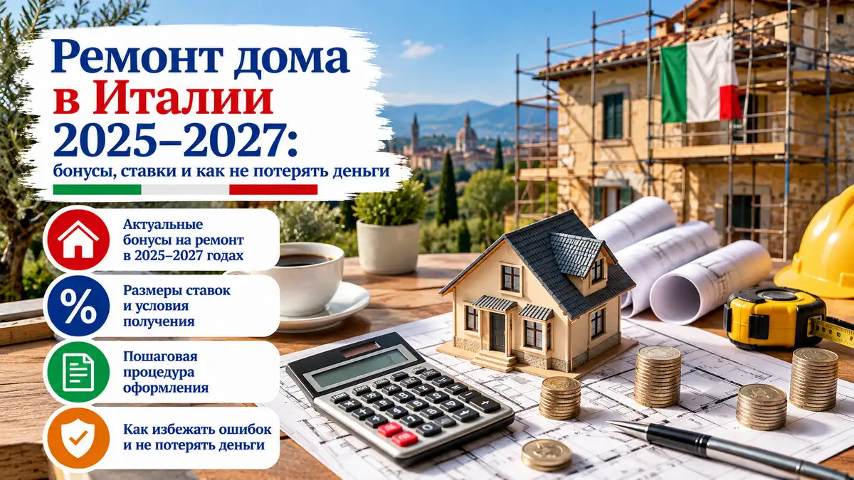 Бонусы на ремонт дома в Италии