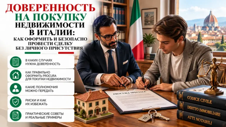 Доверенность на покупку недвижимости в Италии: как провести сделку без личного присутствия