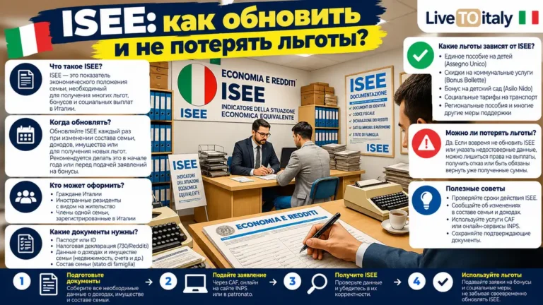 Как обновить ISEE в Италии в 2026 году и не потерять социальные выплаты