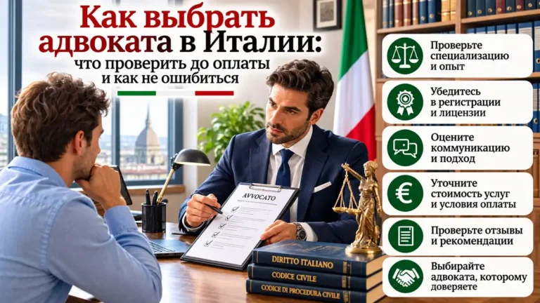 Как выбрать адвоката в Италии: что проверить до оплаты и как не ошибиться