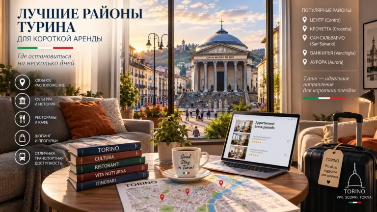 Лучшие районы Турина для короткой аренды: где остановиться на несколько дней