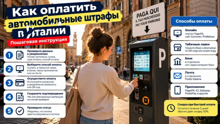 Как оплатить штраф в Италии в 2026-2027 году: pagoPA, сроки, скидка 30% и оплата из-за границы