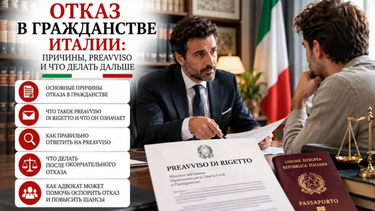 Отказ в гражданстве Италии: причины, preavviso и что делать дальше