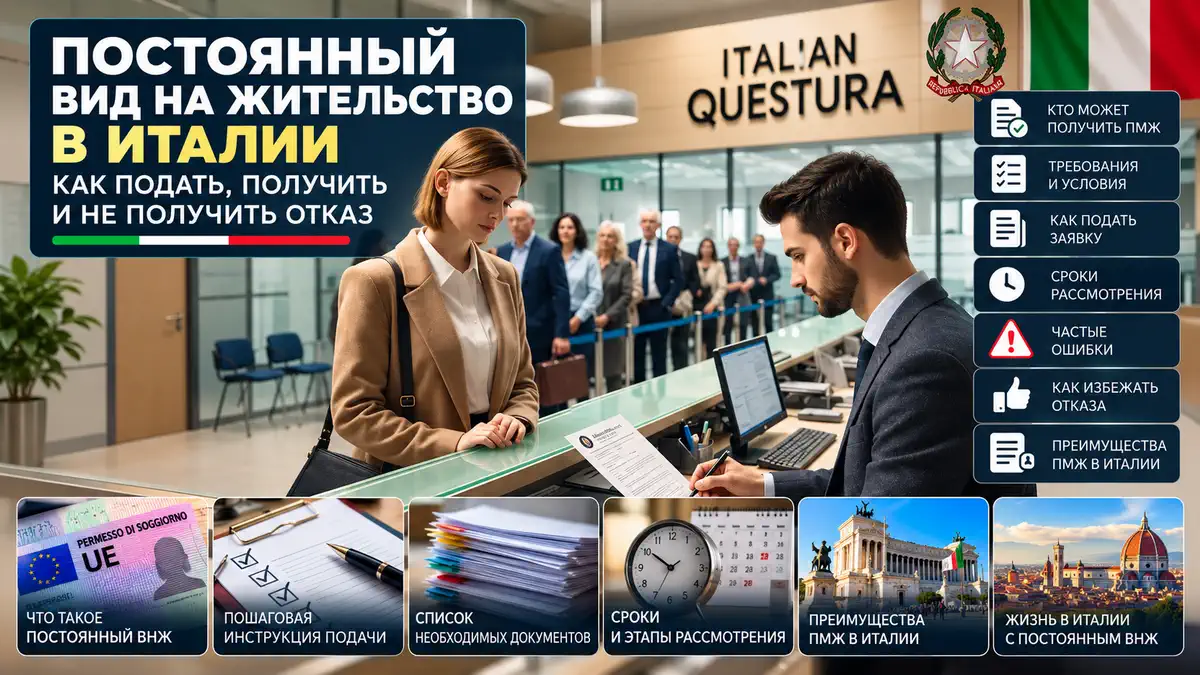 Получение постоянного вида на жительство в Италии