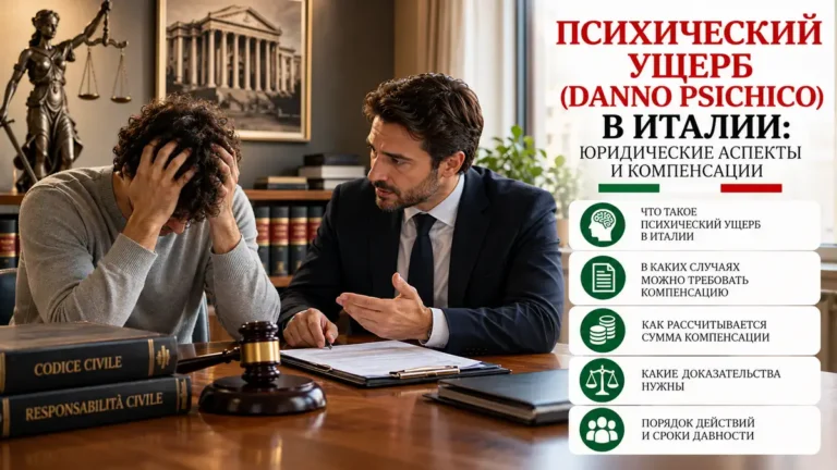 Психический ущерб (Danno psichico) в Италии: юридические аспекты и компенсации