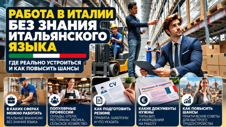 Работа в Италии без знания итальянского языка: где реально устроиться и как повысить шансы