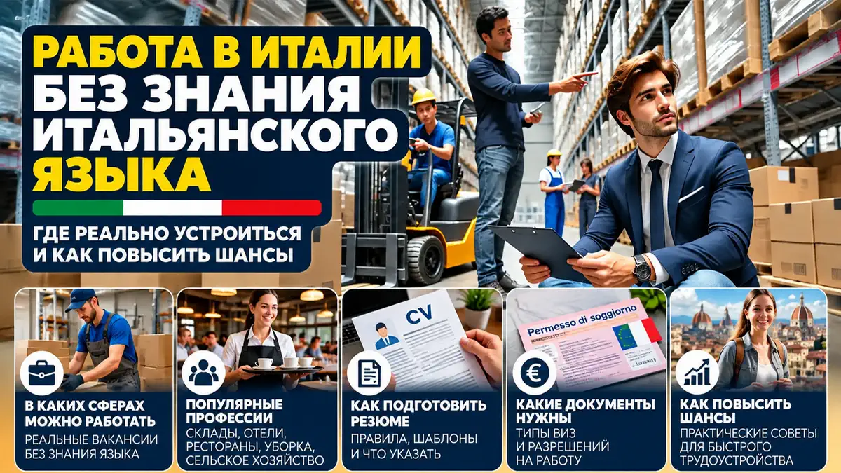 Работа без знания языка в Италии: реальность или миф?