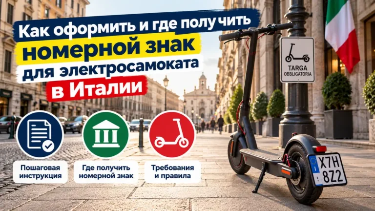 Номер на электросамокат в Италии: как получить, сколько стоит и где оформить в 2026-2027 году