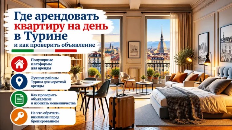 Где арендовать квартиру на день в Турине и как проверить объявление