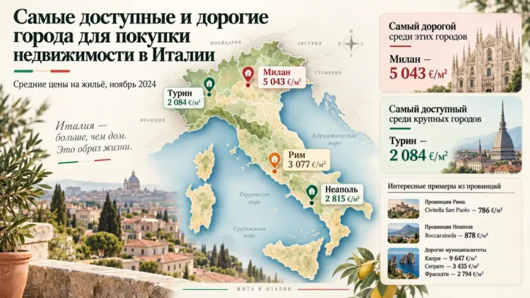 Доступное жильё в Италии: крупный город или пригород при ограниченном бюджете