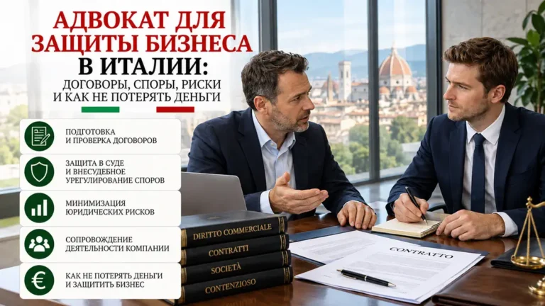 Адвокат для защиты бизнеса в Италии: договоры, споры, риски и как не потерять деньги