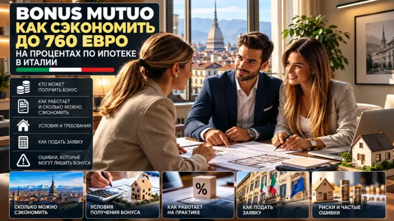 Bonus Mutuo 2027: как получить налоговый вычет до 760 евро по ипотеке в Италии
