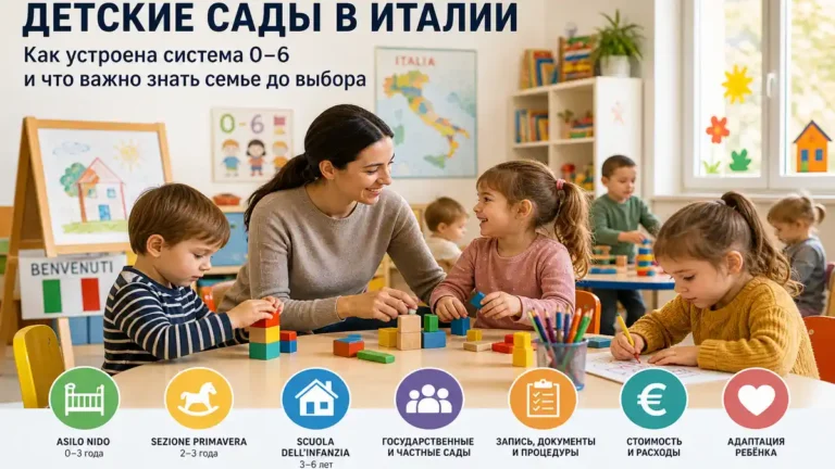 Детские сады в Италии: как устроена система 0–6 и что важно знать семье до выбора