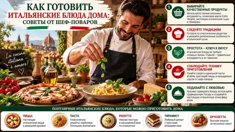 Как готовить итальянские блюда дома: профессиональные приёмы и советы
