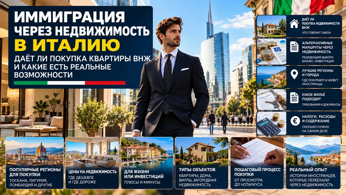 Иммиграция через недвижимость в Италии: даёт ли покупка квартиры ВНЖ
