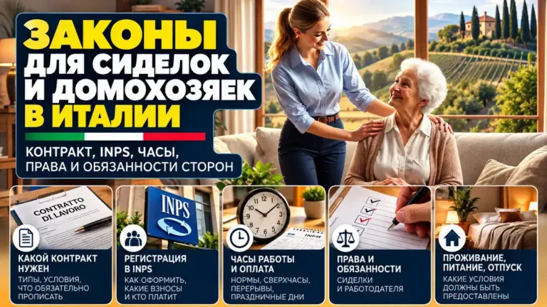 Законы для сиделок и домработниц в Италии: договор, INPS, часы, права и обязанности