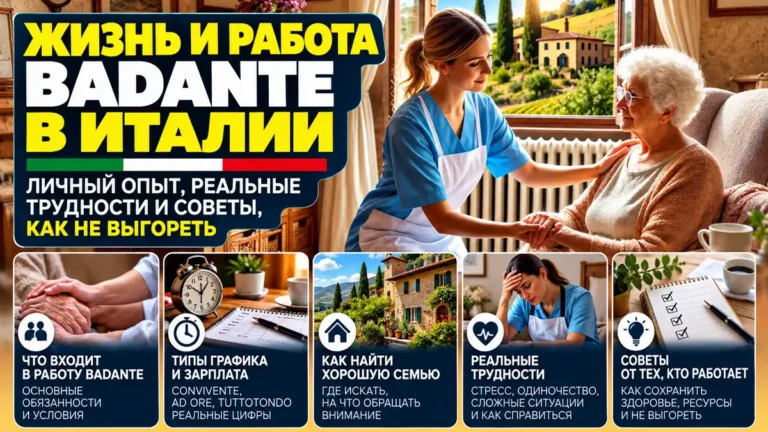 Жизнь и работа badante в Италии: личный опыт, реальные трудности и советы, которые помогают не выгореть