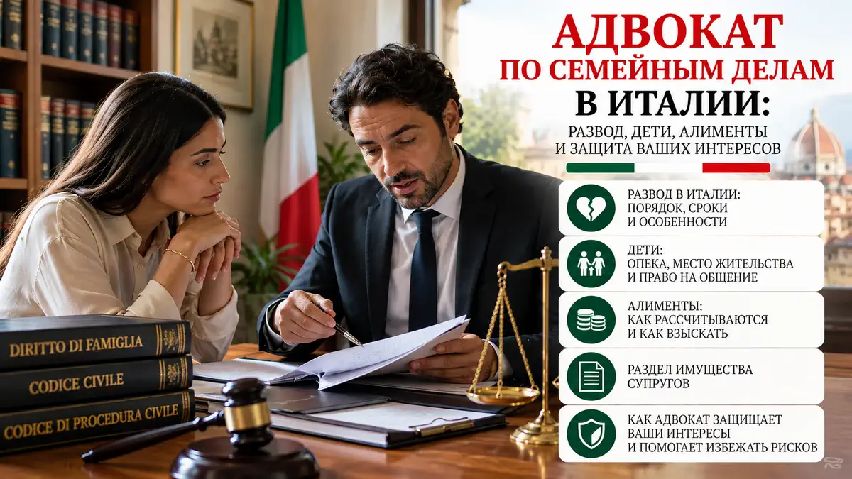 Адвокат по семейным делам в Италии, помощь в разводах и опеке