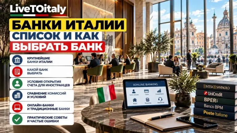 Банки Италии 2026-2027: список и как выбрать банк