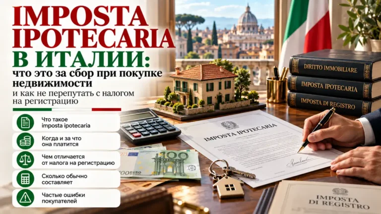 Imposta ipotecaria в Италии при покупке недвижимости: что это за сбор и как не перепутать его с налогом на регистрацию