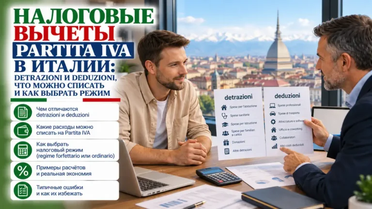 Налоговые вычеты Partita IVA в Италии: detrazioni и deduzioni, что можно списать и как выбрать режим