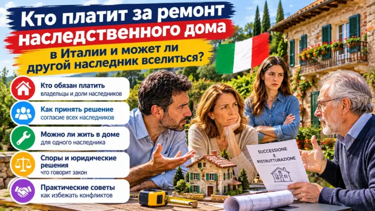 Кто платит за ремонт наследственного дома в Италии: права наследников и возмещение расходов
