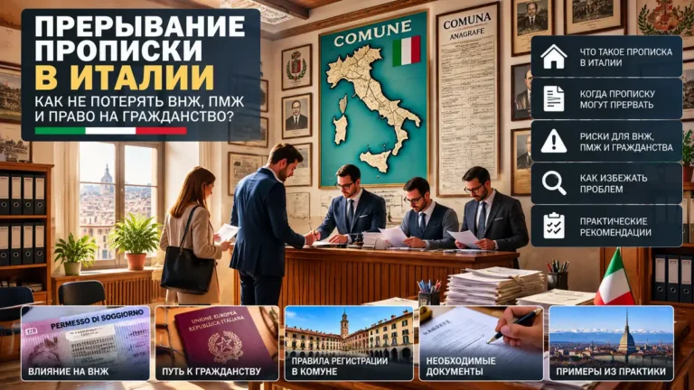 Прерывание прописки в Италии: как не потерять ВНЖ, ПМЖ и право на гражданство?
