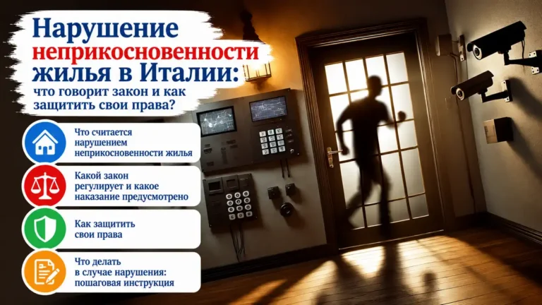 Нарушение неприкосновенности жилья в Италии: что говорит закон и как защитить свои права?